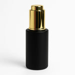Load image into Gallery viewer, [ZMG140] Black Glass Bottle With Gold Push Dropper
