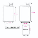 Load image into Gallery viewer, [ZMWH02] White Rectangle Edge Cap Bottle With White White Fliptop With Gold Streak-200ml
