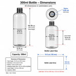 Load image into Gallery viewer, [ZMT121] Transparent Black Bottle With Black Elite Flip-top Cap 100ml, 200ml &amp; 300ml
