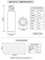 Load image into Gallery viewer, [ZMA53] Amber Sleek Bottle With Disco Fliptop Cap - 30ml,50ml &amp; 100ml
