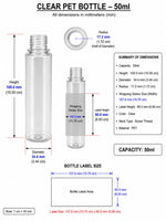 Load image into Gallery viewer, [ZMT59] Transparent Round Bottle With Gold  Flip-top Cap - 50ml
