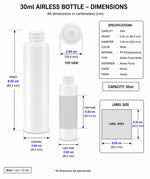Load image into Gallery viewer, [ZMW119] White Airless Bottle With Lotion Pump &amp; Silver Streak Over Cap
