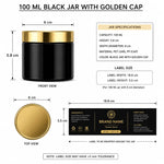 Load image into Gallery viewer, [ZMJ73] Black PP Jar With Golden Cap - 50gm &amp; 100gm
