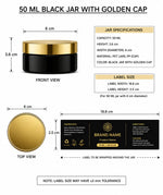 Load image into Gallery viewer, [ZMJ73] Black PP Jar With Golden Cap - 50gm &amp; 100gm
