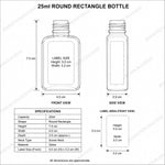 Load image into Gallery viewer, [ZMG170] Glass Round Rectangle Bottle With Black Dropper 25-30ml
