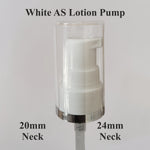 Load image into Gallery viewer, [ZMPC11] White Color AS Lotion Pump with Beautiful Silver Streak Transparent Cap- 20mm &amp; 24mm Neck
