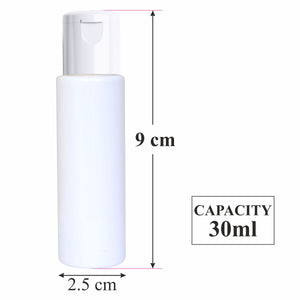 ZENVISTA|  Beautiful White Color Pet Bottle With White Flip Top Cap -30ml, 50ml, 100ml & 200ml [ZMW06]