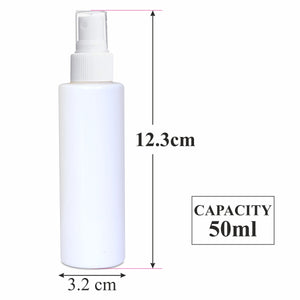 Zenvista| White Color Pet Bottle With White Mist Spray Pump-30ml, 50ml, 100ml & 200ml [ZMW01]