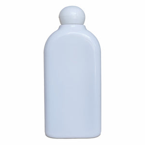 |ZMW67| MILKY WHITE RECTANGLE SHAPE BOTTLE WITH WHITE COLOR ROUND DOME CAP Available Size: 300ml
