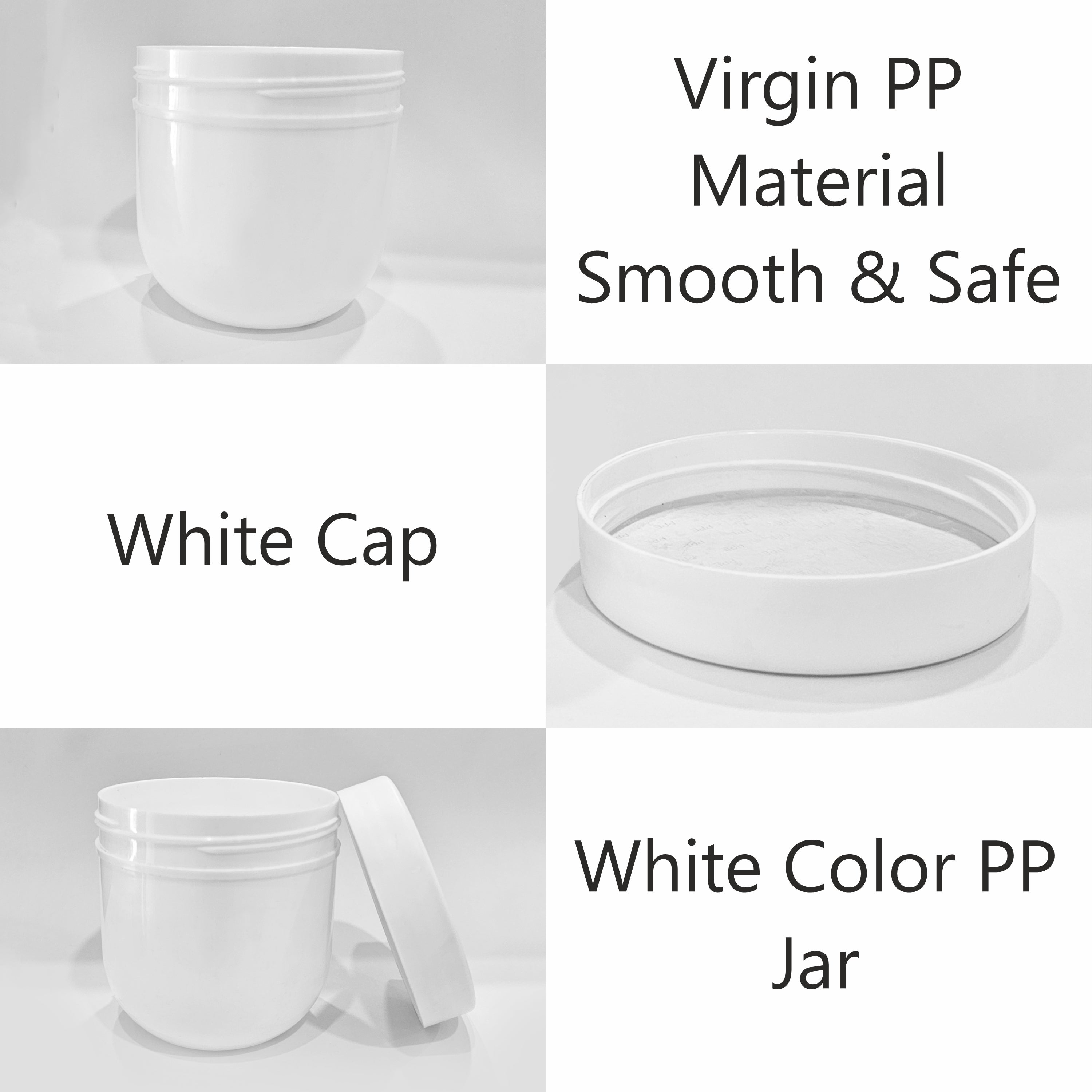PREMIUM WHITE COLOR PP YOGURT JAR WITH WHITE CAP |200gm| [ZMJ58]