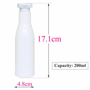 ZMW85 | MILKY WHITE COLOR ASTA PET BOTTLE WITH WHITE ELITE FLIPTOP CAP | 100ml, 200ML