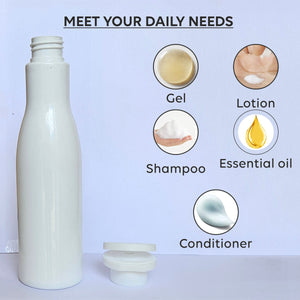ZMW85 | MILKY WHITE COLOR ASTA PET BOTTLE WITH WHITE ELITE FLIPTOP CAP | 100ml, 200ML
