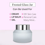 Load image into Gallery viewer, ZMJ36 | BEAUTIFUL FROSTED GLASS JAR WITH SILVER METALIZED CAP | 30GM &amp; 50GM
