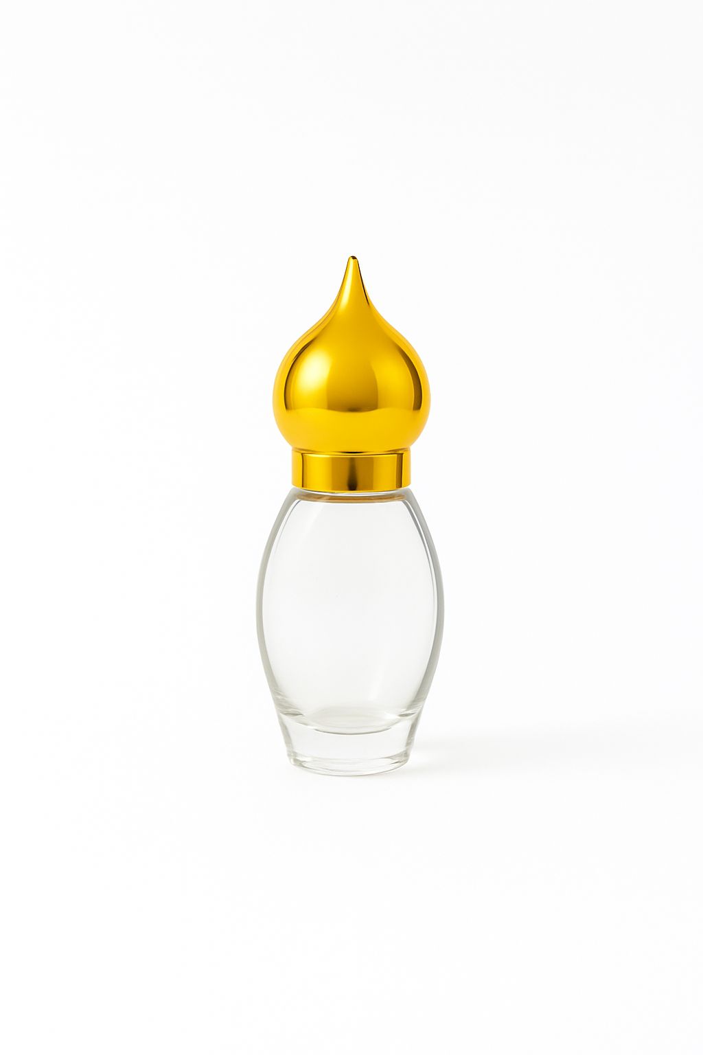 [ZMG142] Thick Glass Attar Bottle With Gold Cap