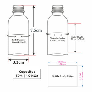 PREMIUM EMPTY TRANSPARENT GLASS BOTTLE WITH BLACK LOTION PUMP AVAILABLE SIZE 15ML, 25ML, 30ML |ZMG39|