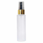 Load image into Gallery viewer, Frosted Glass Bottle With Golden Plated Black Mist Spray Pump 25ml, 30ml, 50ml, 100ml  [ZMG46]
