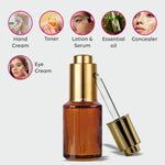 Load image into Gallery viewer, Amber Color Glass Bottle With Gold Plated Push Button Dropper-25ml,30 ML [ZMG54]
