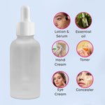 Load image into Gallery viewer, Transparent Frosted Glass Bottle with White Dropper| 15ml, 25ml &amp; 30ml [ZMG57]
