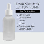 Load image into Gallery viewer, Transparent Frosted Glass Bottle with White Dropper| 15ml, 25ml &amp; 30ml [ZMG57]
