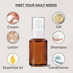 Load image into Gallery viewer, Amber Color Glass Bottle With White Cream Lotion Pump- 25ml,30ml  [ZMG59]
