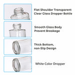 Load image into Gallery viewer, ZMG61 |  BEAUTIFUL TRANSPARENT GLASS BOTTLE WITH WHITE DROPPER | 30ML
