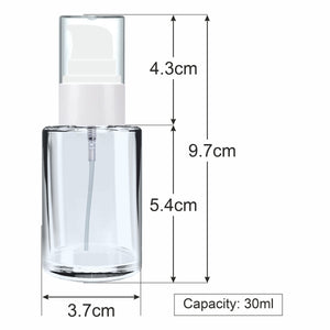 GLASS BOTTLE,CLEAR GLASS BOTTLE,DROPPER BOTTLE,WHITE DROPPER,30ML GLASS BOTTLE,SERUM GLASS BOTTLE,COSMETIC PACKAGING,ENVIROMENT FRIENDLY PACKAGING, TRAVEL SIZE PACKAGING, EMPTY COSMETIC PACKAGING,FLIP TOP CAP,GOLD FLIP TOP CAP,WHITE LOTION PUMP