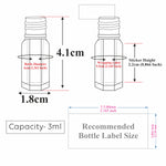 Load image into Gallery viewer, ZMG89| Transparent Clear Empty Fragrance Attar Glass Bottle with Pet Roller Ball - 3ml, 6ml, 12ml,
