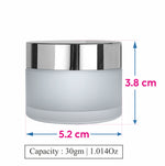Load image into Gallery viewer, Frosted Glass Jar With Silver Lid-50GM [ZMJ07]

