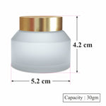 Load image into Gallery viewer, Frosted Glass Jar With Gold Metalized Cap- 50 gm [ZMJ14]
