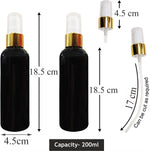 Load image into Gallery viewer, Black Color Bottle With Gold Plated White Mist Pump-100ML &amp; 200ML [ZMK04]
