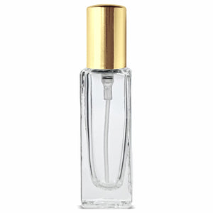 ( ZMS04 ) Transparent Glass Perfume Bottle With Golden Screw Cap | 30ml