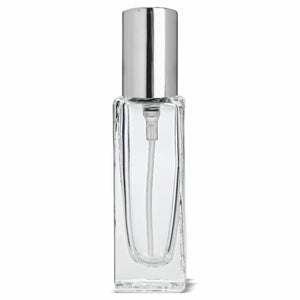 ( ZMS05 ) Transparent Glass Perfume Bottle With Silver Screw Cap | 30ml