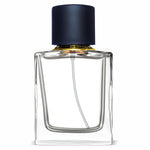 Load image into Gallery viewer, [ZMS08] Transparent Glass Perfume Bottle Gold Neck With Simple Black Cap - 50ml
