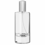 Load image into Gallery viewer, [ZMS18] Transparent Round Glass Perfume Bottle With Silver Matte Cap - 50ml
