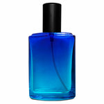 Load image into Gallery viewer, ( ZMS23 ) Blue Glass Perfume Bottle With Long Black Screw Cap | 50ml
