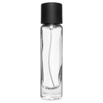 Load image into Gallery viewer, [ZMS38] Clear Transparent Glass Perfume Bottle With Silver Neck &amp; Black Cap - 30ml
