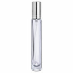 Load image into Gallery viewer, [ZMS43] Clear Slim Transparent Glass Perfume Bottle With Silver Screw Cap - 10ml
