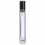 Load image into Gallery viewer, ( ZMS45) Clear Slim Transparent Glass Perfume Bottle With Black Screw Cap | 10ml
