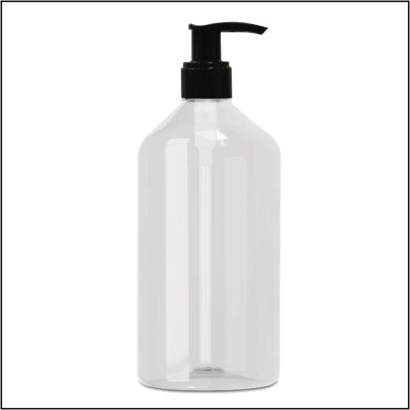 Dispenser Pump, Transparent Bottle 500ml, Bottle With Dispenser Pump, Empty Bottle, Zenvista Packaginga