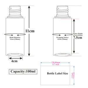 Clear Transparent Pet Bottle With White Mist Pump Spray 100ml [ZMT86]