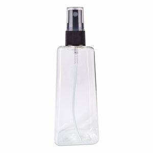 Pyramid Shape Clear Transparent Pet Bottle With Black Mist Spray Pump 100ml [ZMT88]