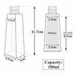 Load image into Gallery viewer, Pyramid Shape Clear Transparent Pet Bottle With Black Mist Spray Pump 100ml [ZMT88]

