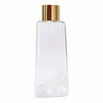Load image into Gallery viewer, Pyramid Shape Clear Transparent Pet Bottle With Gold Plated Screw Cap 100ml [ZMT89]
