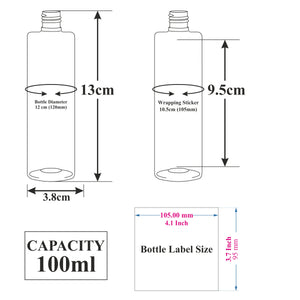 (ZMW98) Milky White Pet Bottle With White Kettle Cap  100ml, 200ml