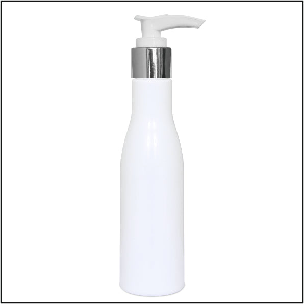 Dispenser Pump, Milky White Bottle 200ml, Bottle With Dispenser Pump, Empty Bottle, Zenvista Packaging