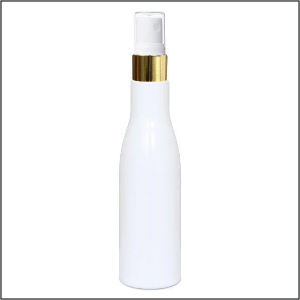 zenvista 100 ml Milky White bottle with mist pump, amber glass bottle, white bottle with gold color dome cap, black bottle, bottle, white bottle, serum bottles, brown bottle, refillable containers , premium bottles, pet bot