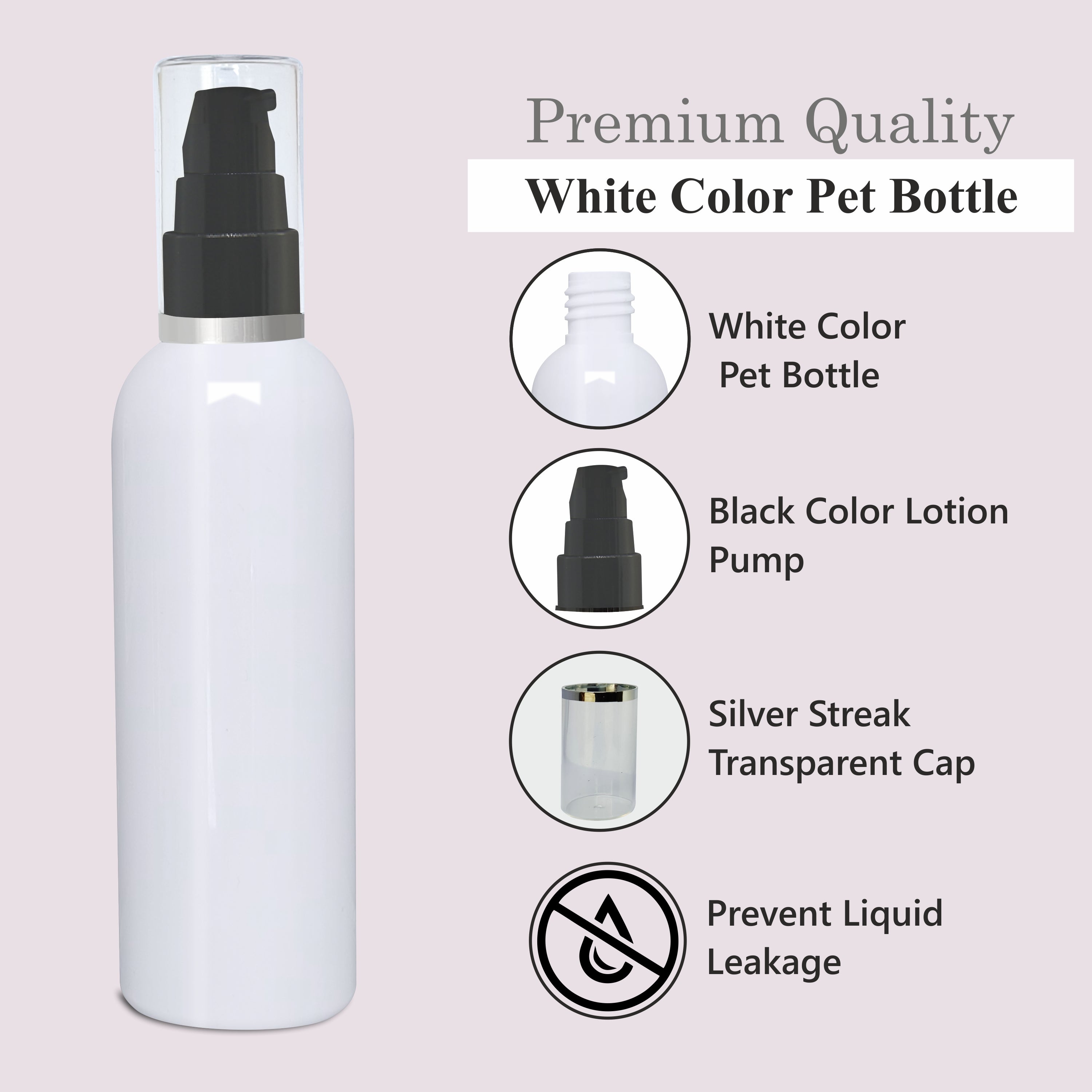 |ZMW51| Milky White Bottle With Black lotion Pump  ZMW51 Available Size_100ML
