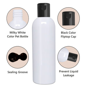 |ZMW57| Milky White Pet Bottle With Black Fliptop Cap Available Size_100ML