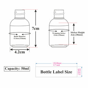 |ZMW59| Milky White Pet Bottle With Gold Plated Push Button Dropper Available Size_50ML