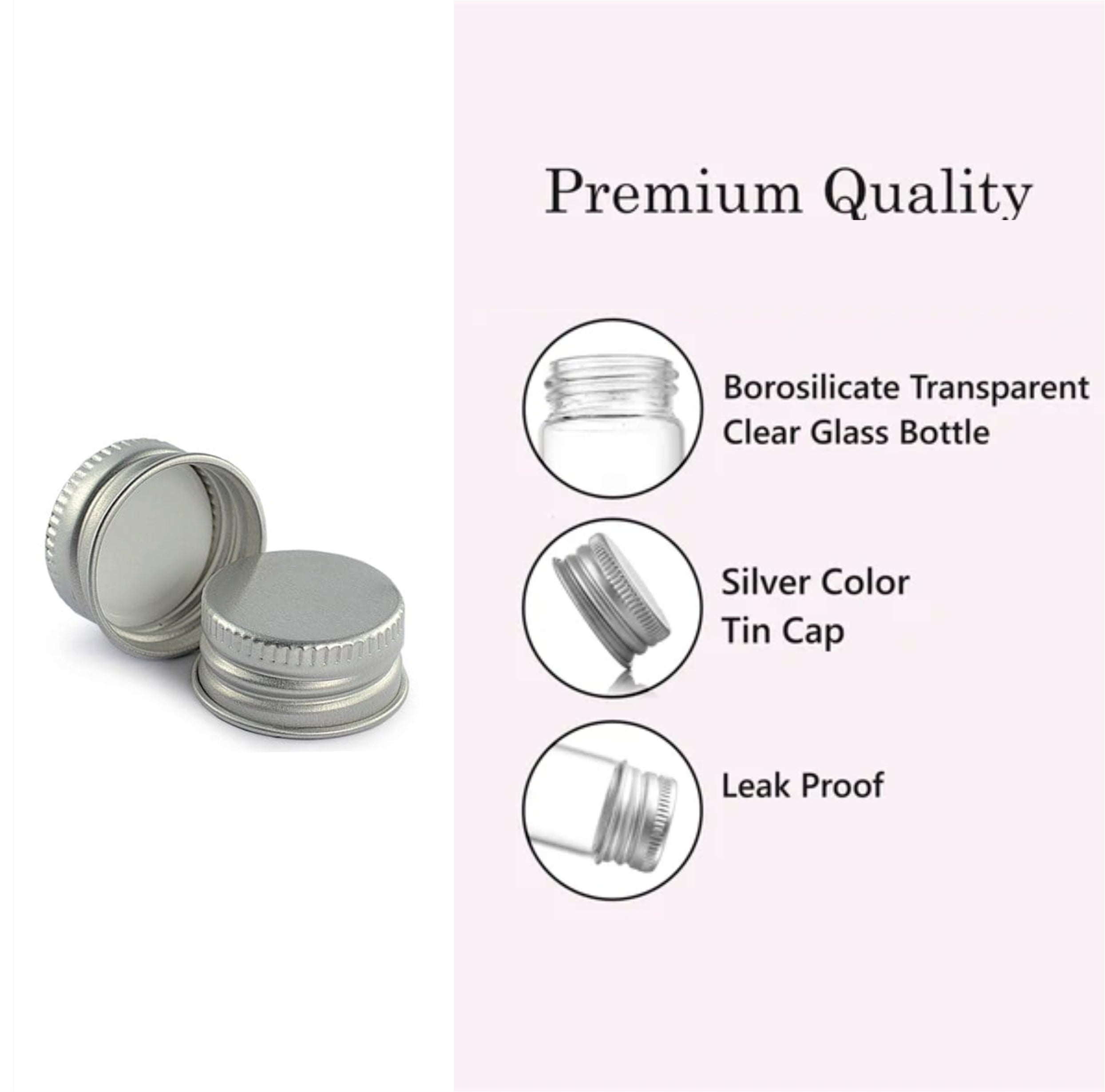 (ZMPC26)  Silver Color Aluminium Tin Cap -    20mm